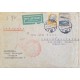 J) 1936 GERMANY, ZEPELLIN, MULTIPLE STAMPS, AIRMAIL, CIRCULATED COVER, FROM GERMANY TO HAMBOURG