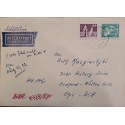 J) 1989 GERMANY, ALFRED BREHM HOUSE, MULTIPLE STAMPS, AIRMAIL, CIRCULATED COVER, FROM GERMANY TO OHIO