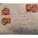 J) 1923 GERMANY, NUMERAL, MULTIPLE STAMPS, CIRCULATED COVER, FROM GERMANY TO MEXICO