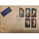 J) 1965 GERMANY, AUGUST BEBEL, DANTE ALHIGIERI, ERICH WEINERT, MULTIPLE STAMPS, AIRMAIL, CIRCULATED COVER, FROM GERMANY TO USA