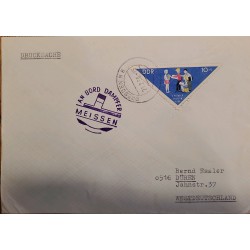 J) 1966 GERMANY, STEAM BOARD, AIRMAIL, CIRCULATED COVER, FROM GERMANY TO WESTDEUTSCHLAND