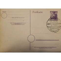 J) 1946 GERMANY, BEAR, POSTCARD, POSTAL STATIONARY, XF