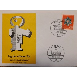 J) 1968 GERMANY, OPEN DOORS DAY, INDUSTRIAL PRINTING AND PAPER UNION EIGHTH DAY, ORDINARY UNION, XF