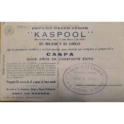 J) 1923 GERMANY, KASPOOL, POSTCARD, WITH SLOGAN CANCELLATION, AIRMAIL, CIRCULATED COVER, FROM GERMANY TO MEXICO