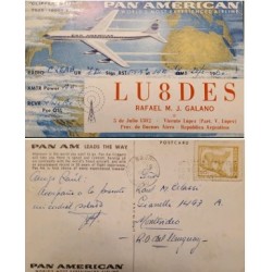 A) 1960 ARGENTINA, COUGAR, NATURAL WEALTH, POSTCARD, SENT FROM BUENOS AIRES TO URUGUAY, WITH CANCELLATION SLOGAN