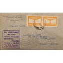 A) 1948 ARGENTINA, PLANE, AIR MAIL, FROM BUENOS AIRES TO FRANCE, WITH CANCELLATIONS, XF
