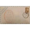 A) 1953 ARGENTINA, EVA PERON, AIR MAIL WITH RED OVAL CANCELLATION SEAL ARGENTINA AND BOLIVIA UNITED IN AIRLINES, XF