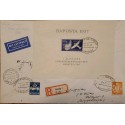 J) 1937 GERMANY, AIRPLANE OVER CITY, FIRST LANDSCAPE EXHIBITION, BY GDAZING, REGISTERED, MULTIPLE STAMPS