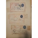J) 1891 MEXICO, NUMERAL, SET OF 3 POSTCARD, POSTAL STATIONARY, XF