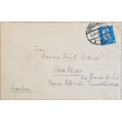 J) 1931 GERMANY, PRESIDENT, AIRMAIL, CIRCULATED COVER, FROM GERMANY TO BRAZIL