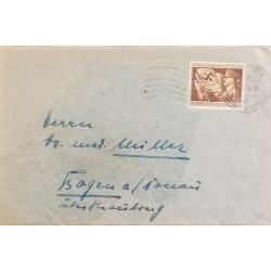 J) 1944 GERMANY, NAZI, HITLER, WITH SLOGAN CANCELLATION, AIRMAIL, CIRCULATED COVER, FROM GERMANY