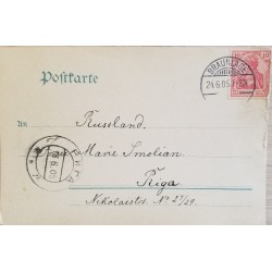J) 1957 GERMANY, GERMANIA, POSTCARD, AIMAIL, CIRCULATED COVER, FROM GERMANY