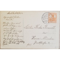 J) 1916 GERMANY, GERMANIA, POSTCARD, AIRMAIL, CIRCULATED COVER, FROM GERMANY