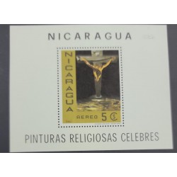 SL) 1968 NICARAGUA, CELEBRAL RELIGIOUS PAINTINGS, CRUCIFIXIÓN, MNH.