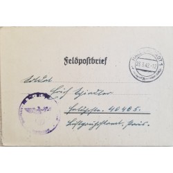 J) 1942 GERMANY, PURPLE CANCELLATION NAZI, AIRMAIL, CIRCULATED COVER, FROM GERMANY