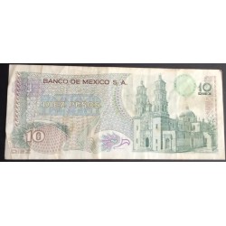 SL) MEXICO BANKNOTE, SERIES 1AC, HIDALGO, VALUE 10 PESOS