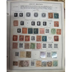 SL) 1880 GREAT BRITAIN, VARIETY OF STAMPS, USED, Album page.