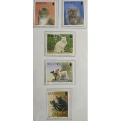 SL) 1993-94 JERSEY, CATS, DOMESTIC ANIMALS, MNH