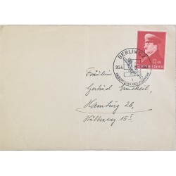 J) 1941 GERMANY, HITLER, POSTCARD, AIRMAIL, CIRCULATED COVER, FROM GERMANY