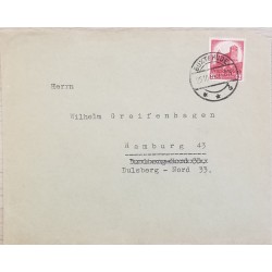 J) 1947 GERMANY, CHURCH, AIRMAIL, CIRCULATED COVER, FROM GERMANY TO HAMBOURG