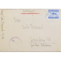 J) 1943 GERMANY, AIRPLANE, MULTIPLE STAMPS, AIRMAIL, CIRCULATED COVER, FROM GERMANY