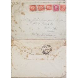 J) 1928 GERMANY, IMMANUEL KANT, FRIEDRICH, MULTIPLE STAMPS, AIRMAIL, CIRCULATED COVER, FROM GERMANY TO MEXICO