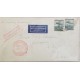 J) 1936 GERMANY, ZEPELLIN, PAIR, MULTIPLE STAMPS, AIRMAIL, CIRCULATED COVER, FROM GERMAY TO NEW YORK