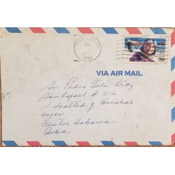 J) 1994 UNITED STATES, HARRLET QUIMBY PIONEER PILOT, AIRMAIL, CIRCULATED COVER, FROM USA TO CARIBE