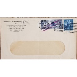J) 1930 UNITED STATES, AIRPLANE, MULTIPLE STAMPS, TELEGRAMME, AIRMAIL, CIRCULATED COVER, FROM USA