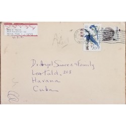 J) 1963 UNITED STATES, BIRDS, MULTIPLE STAMPS, AIRMAIL, CIRCULATED COVER, FROM USA TO CARIBE