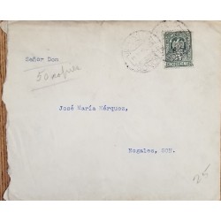 J) 1903 MEXICO, EAGLE, MEXICO TRANSITORY, AIRMAIL, CIRCULATED COVER, FROM MEXICO TO NOGALES