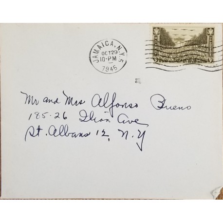 J) 1929 UNITED STATES, US ARMY, AIRMAIL, CIRCULATED COVER, FROM USA TO NEW YORK
