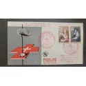 Dob. p P) 1954 FRANCE, CHARITY STAMP, FDC, COVER OF IX CENTENARY THE RED CROSS