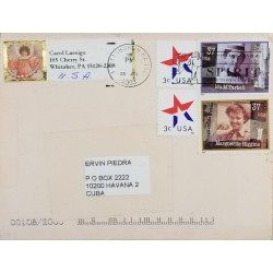 J) 2003 UNITED STATES, MARGUERITE HIGGINS, IDA M TARBELL, WITH SLOGAN CANCELLATION, MULTIPLE STAMPS