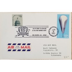 J) 1983 UNITED STATES, GLOBE, WHIT SLOGAN CANCELLATION, BICCENTENIAL CELEBRATION OF THE FIRST MANNED FLIGHT