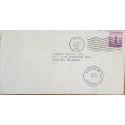 J) 1941 UNITED STATES, SECURITY EDUCATION CONSERVATION HEALTH, AIRMAIL, CIRCULATED COVER, FROM USA TO MICHIGAN 