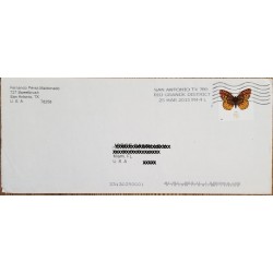 J) 2014 UNITED STATES, BUTTERFLIE, AIRMAIL, CIRCULATED COVER, FROM TEXAS TO MIAMI