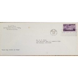 J) 1956 UNITED STATES, US POSTAGE, FIFTH INERNATIONAL PHILATELIC EXHIBITION, AIRMAIL, CIRCULATED COVER, FROM USA TO NEW ORLEANS