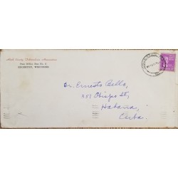 J) 1963 UNITED STATES, THOMAS JEFFERSON, AIRMAIL, CIRCULATED COVER, FROM WISCONSIN TO CARIBE