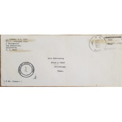 J) 1942 UNITED STATES, WITH SLOGAN CANCELLATION, AIRMAIL, CIRCULATED COVER, FROM USA TO PITTSBURGH