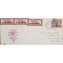 J) 1929 UNITED STATES, MULTIPLE STAMPS, RED CANCELLATION, AIRMAIL, CIRCULATED COVER, FROM USA TO MIAMI
