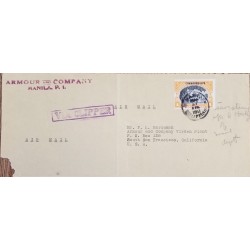 J) 1941 PHILIPPINES, COMMONWEALTH, AIRMAIL, CIRCULATED COVER, FROM PHILIPPINES TO CALIFORNIA VIA CLIPPER