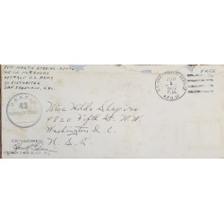 J) 1942 UNITED STATES, PASSED BY CENSORED, AIRMAIL, CIRCULATED COVER, FROM SAN FRANCISCO TO WASHINGTON