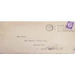 J) 1957 UNITED STATES, WITH SLOGAN CANCELLATION, POST EARLY FOR CHRISTMAS, QUEEN ELIZABETH II, AIRMAIL