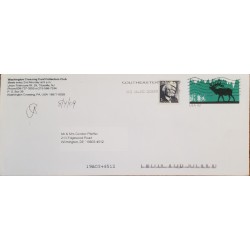 J) 2009 UNITED STATES, DEER, MULTIPLE STAMPS, AIRMAIL, CIRCULATED COVER, FROM USA TO WILMINGTON