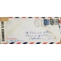 J) 1941 UNITED STATES, JAMES MONROE, MULTIPLE STAMPS, OPEN BY EXAMINER, AIRMAIL, CIRCULATED COVER, FROM USA TO COLOMBIA