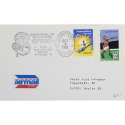 J) 1982 UNITED STATES, OLYMPIC GAMES, SATELLITE, SPACE, CENTENNIAL OF BALLONING ALBUQUERQUE NEW MEXICO