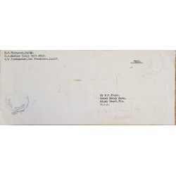 J) 1941 UNITED STATES, AIRMAIL, CIRCULATED COVER, FROM CALIFORNIA TO MIAMI