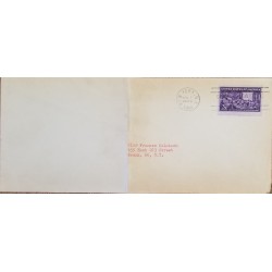 J) 1944 UNITED STATES, 50TH ANNIVERSARY OF MOTHON PICTURES, AIRMAIL, CIRCULATED COVER, FROM NEW YORK