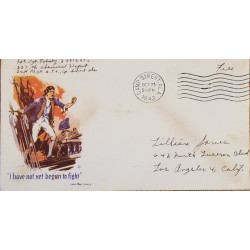 J) 1943 UNITED STATES, I HAVE NOT YET BEGUNFOR FIGTH, AIRMAIL, CIRCULATED COVER, FROM USA TO CALIFORNIA